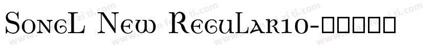 SongL New Regular10字体转换